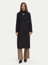Tommy Hilfiger Płaszcz wełniany Classic WW0WW51525 Czarny Regular Fit. Czarne płaszcze TOMMY HILFIGER, na zimę, bez wzorów, z wełny, bez kaptura. Za 1,699.00 zł.
