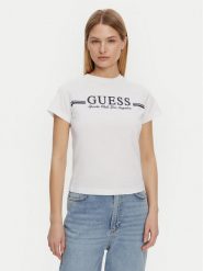 Guess T-Shirt V5GI03 I3Z14 Biały Regular Fit. Białe t-shirty Guess, xl, z aplikacjami, z bawełny, bez kołnierzyka, bez ramiączek. Za 89.99 zł.