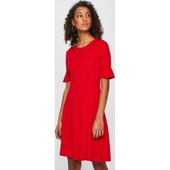 Tommy Hilfiger - Sukienka. Niebieskie sukienki TOMMY HILFIGER, na co dzień, m, bez wzorów, z bawełny, casualowe, bez kołnierzyka, bez ramiączek, mini, proste. W wyprzedaży za 499.90 zł.