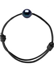 Pearline Bransoletka z perłą w kolorze czarnym rozmiar: onesize. Czarne bransoletki Pearline, z perłą, srebrne. Za 152.99 zł.