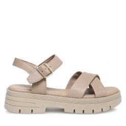 Sandały Lasocki. Brązowe sandały Lasocki, bez wzorów, bez obcasa, na płaskiej podeszwie, bez zapięcia. Za 159.99 zł.