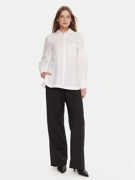 LOLA CASADEMUNT Koszula LF2515025 Biały Regular Fit. Białe koszule LOLA CASADEMUNT, xs, bez wzorów, z bawełny, bez kołnierzyka, bez ramiączek. Za 309.99 zł.