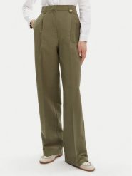 Barbour Spodnie materiałowe Ava LTR0386GN74 Zielony Wide Leg. Zielone spodnie materiałowe Barbour, bez wzorów, z materiału. Za 669.99 zł.