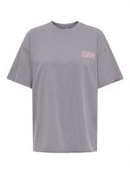 ONLY Koszulka w kolorze szarym rozmiar: S. Szare bluzki Only, s, bez wzorów, z bawełny, bez kołnierzyka, bez ramiączek. Za 69.99 zł.