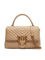 PINKO Torebka Love Lady Puff Classic Cl PE 25 PLTT 100043 A0GK Beżowy. Brązowe torebki klasyczne Pinko, bez wzorów, ze skóry, bez dodatków. Za 1,389.00 zł.