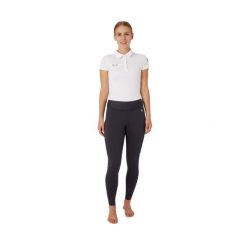 Damskie zimowe legginsy jeździeckie z kieszenią na telefon Horze Active. Niebieskie legginsy HORZE, s, bez wzorów, z elastanu, z standardowym stanem. Za 248.00 zł.