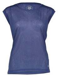 Asics Koszulka sportowa w kolorze granatowym rozmiar: S. Niebieskie koszulki sportowe Asics, bez wzorów, bez ramiączek, outdoorowe. Za 78.10 zł.