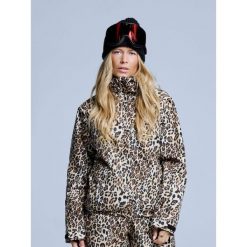 Kurtka narciarska damska - Arty - Ocieplana 2L - Panterkę. Brązowe kurtki narciarskie POEDERBAAS, l, bez wzorów, z materiału, bez kaptura, narciarskie. Za 1,002.32 zł.