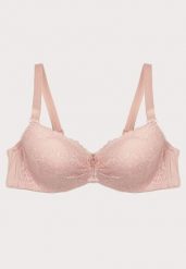 Różowy Koronkowy Biustonosz z Regulowanymi Ramiączkami i Metalową Zawieszką z Cyrkoniami Vanesti. Czerwone biustonosze Renee, bez wzorów, z koronki. Za 19.99 zł.