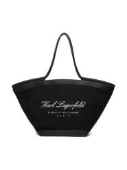 KARL LAGERFELD Torebka B1W46069 Czarny. Czarne torebki klasyczne KARL LAGERFELD, bez wzorów, z materiału, bez dodatków. Za 849.99 zł.