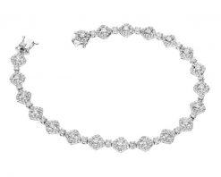 Bransoletka z białego złota z brylantami - 18 cm - 3,00 ct - próba 585. Białe bransoletki Apart, z brylantem, złote. Za 31,990.00 zł.
