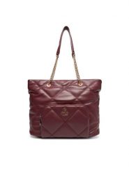 Beverly Hills Polo Club Torebka CEO-BHPC-C-010-08 Bordowy. Czerwone shopper Beverly Hills Polo Club, bez wzorów, z materiału, bez dodatków. Za 279.99 zł.