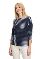 Betty Barclay Koszulka w kolorze granatowo-białym rozmiar: 42. Białe bluzki Betty Barclay, bez wzorów, bez kołnierzyka, bez ramiączek. Za 82.99 zł.