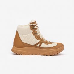 Buty turystyczne damskie Quechua NH500 Mid wodoodporne. Brązowe trekkingi QUECHUA, trekkingowe. W wyprzedaży za 229.99 zł.