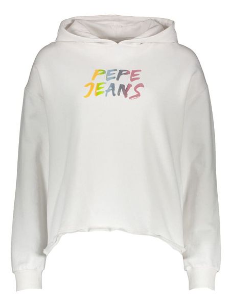 Pepe Jeans Bluza w kolorze białym rozmiar: S. Białe bluzy Pepe Jeans, s, bez wzorów, z jeansu, z kapturem. Za 109.95 zł.