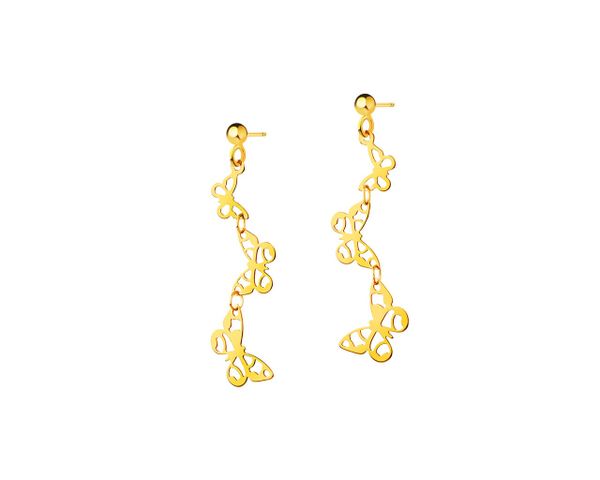 Złote kolczyki - motyle. Żółte kolczyki Apart, złote. Za 1,229.00 zł.