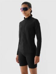 4F Bluza treningowa bezszwowa rozpinana bez kaptura 4F x Anna Lewandowska - czarna XXS/XS. Czarne bluzy 4f, xs, bez wzorów, z dzianiny, bez kaptura. W wyprzedaży za 119.99 zł.
