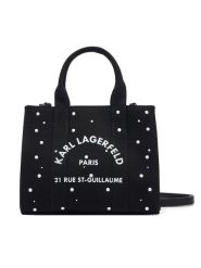 KARL LAGERFELD Torebka B3W50025 Czarny. Czarne torebki klasyczne KARL LAGERFELD, bez wzorów, z materiału, bez dodatków. Za 529.99 zł.
