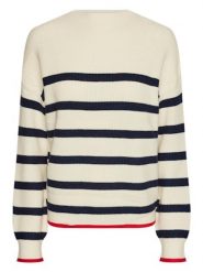 Pieces Sweter w kolorze kremowo-czarnym rozmiar: L. Brązowe swetry Pieces, l, bez wzorów, ze splotem, bez ramiączek. Za 79.03 zł.