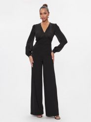 TWINSET Kombinezon 241TP2190 Czarny Relaxed Fit. Czarne sukienki Twinset, bez wzorów, z wiskozy, bez kołnierzyka, bez ramiączek. Za 599.99 zł.