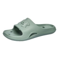 Klapki damskie Under Armour Locker V. Zielone klapki Under Armour, bez wzorów, bez obcasa. Za 105.40 zł.