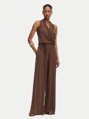 Weekend Max Mara Kombinezon Tropico 2615641012 Brązowy ciemny Regular Fit. Brązowe sukienki Weekend Max Mara, s, bez wzorów, z wiskozy, bez kołnierzyka, bez ramiączek. Za 1,419.00 zł.
