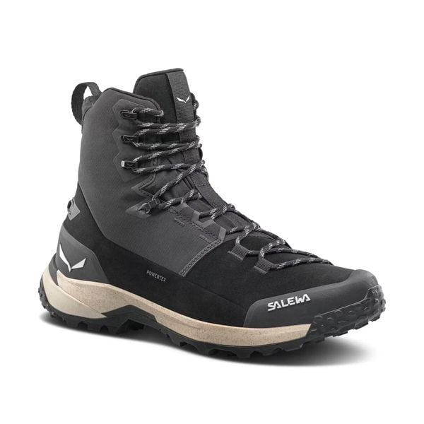 Buty trekkingowe damskie Salewa Puez Winter Mid Powertex. Czarne trekkingi Salewa, z materiału, za kostkę, trekkingowe. Za 1,035.40 zł.