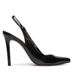 Sandały Just Cavalli. Czarne sandały Just Cavalli, bez wzorów, bez obcasa, na szpilce, bez zapięcia. Za 739.99 zł.