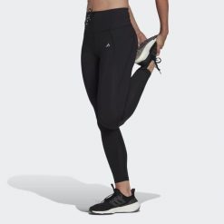 Legginsy Running Essentials. Czarne legginsy Adidas, xs, bez wzorów, z materiału. Za 199.00 zł.