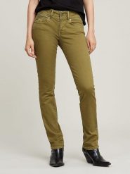 G-Star Dżinsy "Midge" - Slim fit - w kolorze khaki rozmiar: W29/L30. Brązowe jeansy G-Star, l, z aplikacjami. Za 250.94 zł.
