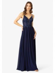 APART Sukienka w kolorze granatowym rozmiar: 40. Niebieskie sukienki Apart, bez wzorów, bez kołnierzyka, bez ramiączek, maxi. Za 407.95 zł.