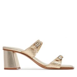 Klapki Aldo. Żółte klapki Aldo, bez wzorów, bez obcasa. Za 379.99 zł.