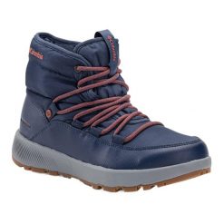 Buty zimowe damskie Columbia Solpeside Village Omni-Heat Mid. Niebieskie trekkingi Columbia, trekkingowe. Za 359.99 zł.
