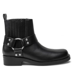 Botki ONLY Shoes. Czarne botki ONLY SHOES, bez wzorów, bez obcasa, na płaskiej podeszwie, bez zapięcia. Za 349.99 zł.
