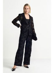 Rich & Royal Spodnie w kolorze czarnym rozmiar: 42. Czarne spodnie materiałowe Rich & Royal, na co dzień, z aplikacjami, z materiału. Za 334.95 zł.