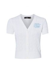 Lauren Ralph Lauren Kardigan Kobiety Bawełna biały, M. Białe kardigany Lauren Ralph Lauren, m, bez wzorów, z bawełny. Za 769.95 zł.