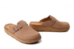 INBLU ED-24 P30 coral, klapki damskie. Brązowe klapki Inblu, bez wzorów, ze skóry, bez obcasa. Za 95.99 zł.