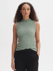 OPUS Top w kolorze zielonym rozmiar: 40. Zielone topy Opus, bez wzorów, bez kołnierzyka, bez ramiączek. Za 86.99 zł.