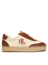 LAUREN RALPH LAUREN Espadryle Luize 802P04428003 Biały. Białe espadryle Lauren Ralph Lauren, bez wzorów, ze skóry, bez obcasa, bez zapięcia. Za 729.99 zł.