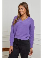 Soft Cashmere Sweter w kolorze fioletowym rozmiar: 38/40. Różowe swetry Soft Cashmere, bez wzorów, z kaszmiru, bez ramiączek. Za 101.23 zł.