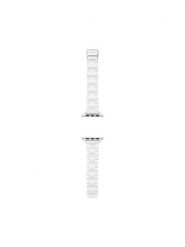 Fossil Wymienny pasek do zegarka Apple Watch S380005 Srebrny. Szare paski Fossil, bez wzorów. Za 359.99 zł.