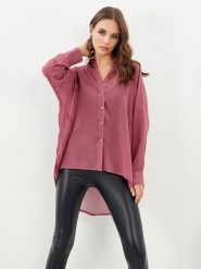 Milan Kiss Koszula - Comfort fit - w kolorze szaroróżowym rozmiar: S. Różowe koszule Milan Kiss, s, bez wzorów, z asymetrycznym kołnierzem, bez ramiączek. Za 127.65 zł.