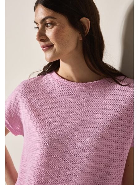 Cecil Koszulka w kolorze jasnoróżowym rozmiar: XL. Różowe bluzki Cecil, xl, bez wzorów, bez kołnierzyka, bez ramiączek. Za 83.03 zł.