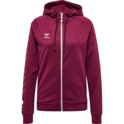 Damska bawełniana bluza z kapturem zapinana na zamek Hummel Move Grid. Fioletowe bluzy Hummel, xs, bez wzorów, z bawełny, z kapturem. W wyprzedaży za 260.50 zł.