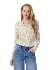 Scotch & Soda Koszulka w kolorze kremowo-beżowym rozmiar: XS. Brązowe bluzki Scotch & Soda, xs, bez wzorów, bez kołnierzyka, bez ramiączek. Za 104.99 zł.