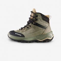 Buty trekkingowe damskie Forclaz MT100 skóra wodoodporne. Brązowe trekkingi FORCLAZ, z kauczuku, trekkingowe. Za 349.99 zł.