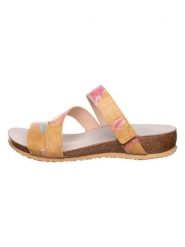 Think! Skórzane klapki w kolorze pomarańczowym ze wzorem rozmiar: 39. Pomarańczowe klapki Think!, bez wzorów, z otwartym noskiem, bez obcasa. Za 173.99 zł.