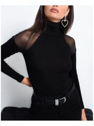 Milan Kiss Koszulka w kolorze czarnym rozmiar: S. Czarne bluzki Milan Kiss, s, z aplikacjami, bez kołnierzyka, bez ramiączek. Za 104.99 zł.