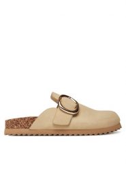 DeeZee Klapki T0613-61 Beżowy. Brązowe klapki DeeZee, bez wzorów, z materiału, bez obcasa. Za 119.99 zł.
