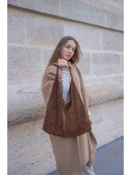 Maison héritage PARIS Skórzana torebka "Perle" w kolorze brązowym - 48 x 33 cm rozmiar: onesize. Brązowe torby na ramię Maison héritage PARIS, bez wzorów, z materiału, na ramię, bez dodatków. Za 434.99 zł.